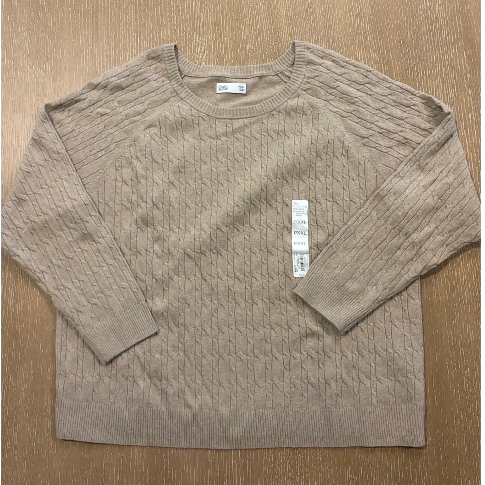 Croft & Barrow Brown Ribbed Knit The Extra Soft Sweater Women's Size PXXL